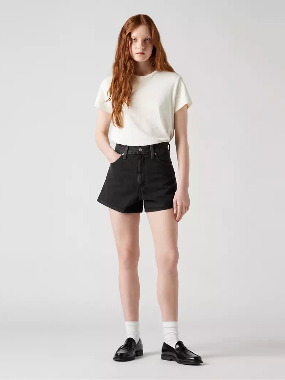 HIGH WAISTED MOM WOMEN'S SHORTS
